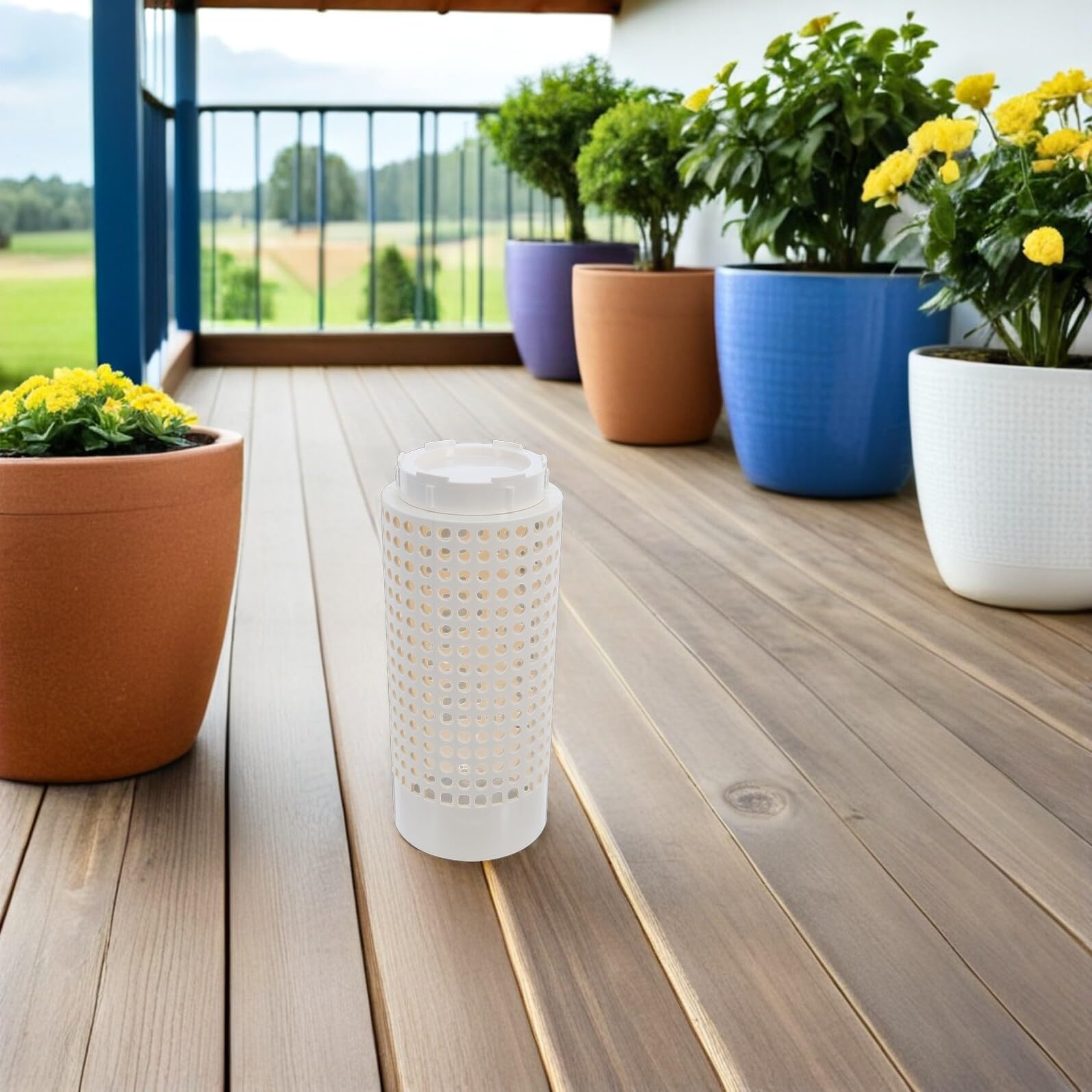 Alasum Compostador de Lombrices para Jardín 2 Unidades, Contenedor de Compostaje Enterrado para Restos de Cocina y Desechos de Jardín, Ventilado y Portátil para Uso Exterior,