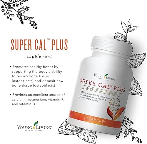 Miniatura 3 de Young Living - Super Cal Plus 60 Cápsulas | Suplemento de salud ósea mineral de calcio | Mezcla sinérgica de magnesio, vitaminas D y K | Nutrientes