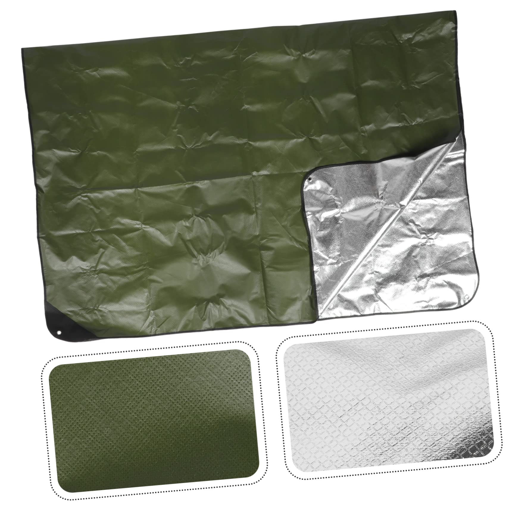 UKCOCO Coperta di Emergenza Termica Coperta Riscaldata per Esterni da Campeggio Isolante Antivento Utilizzabile come Riparo Solare e Tovaglietta per Picnic