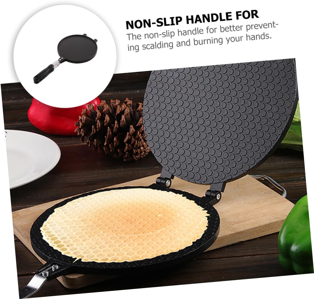 Pancake Cone Maker Round Omelet Tool Non-stick Dessert Baking Pan for Ice Cones Breakfast Foods Versatile Kitchen Cooking Equipment