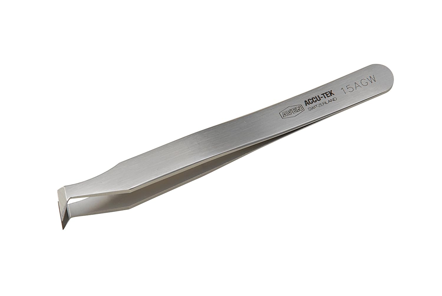 Aven 18114ACU Pattern 15AGW Cutting Sharp Precision Tweezer, Stainless Steel, 4-1/2" Length
