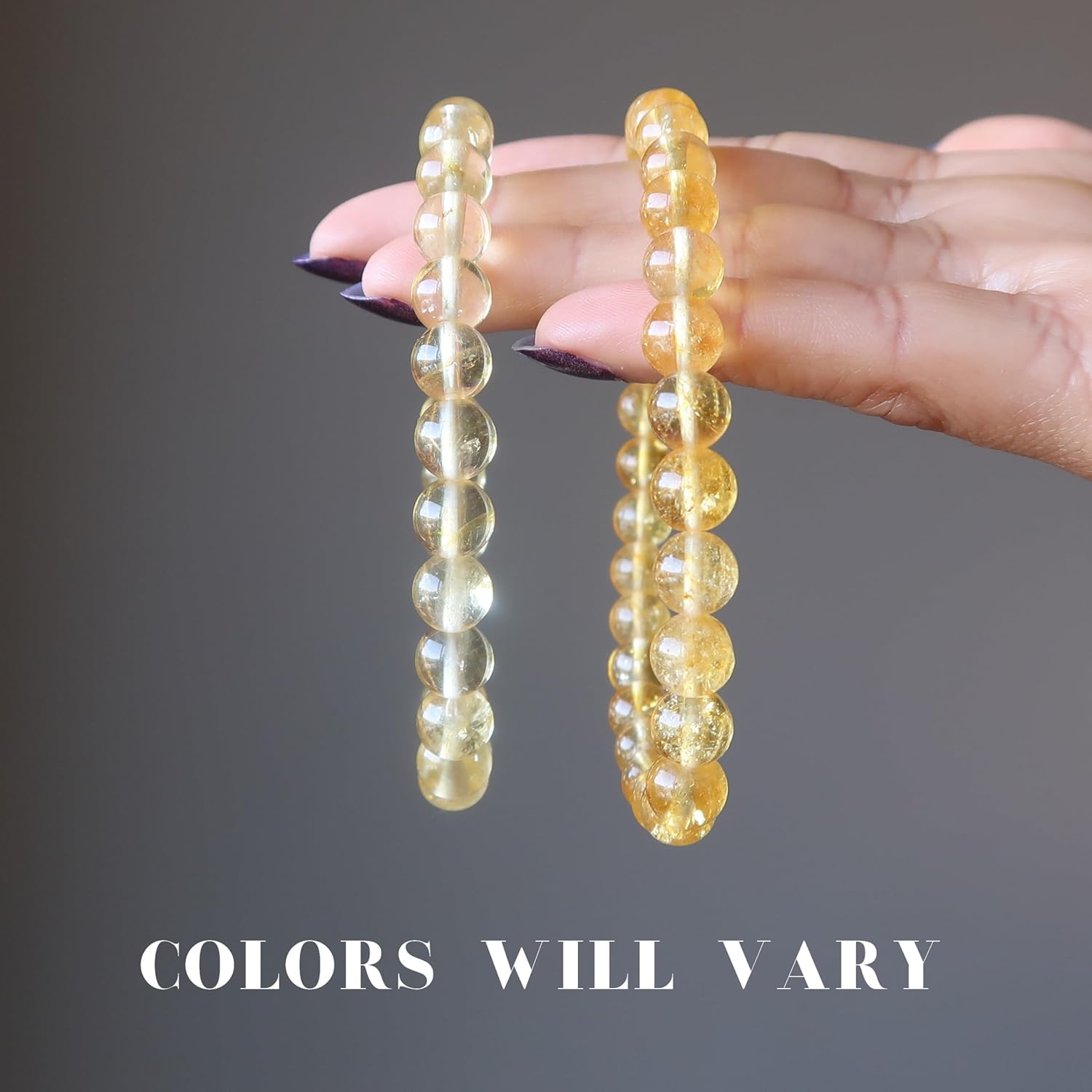 Satin Crystals Citrine Bracelet Abundance Stone Yellow Crystals