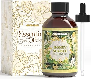 ARVIDSSON Honeysuckle Essential Oil 4 Fl Oz (120ml), Pure & Natural Honeysuckle Oil, Aromatherapy Essential Oils for Diffuser, Candle Making, Room Spray Diffuser Oils, Scented Oil Gift for Women