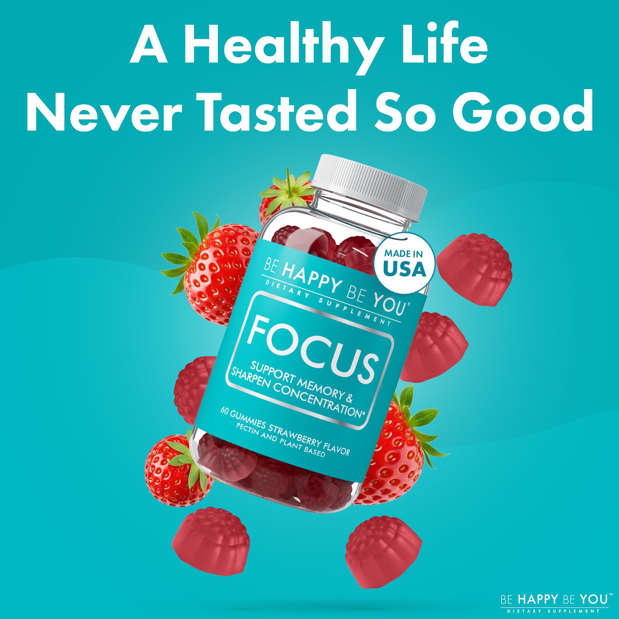 NAD+ Focus Gummies, Strawberry, 60 Count — Amazon image 8