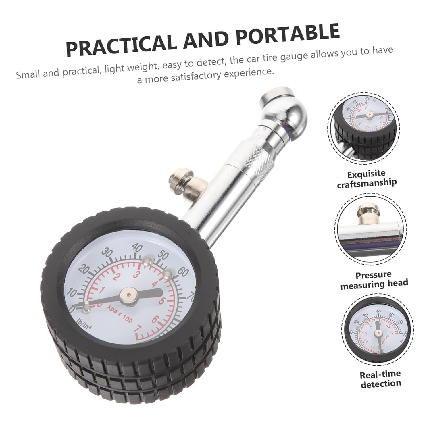 Alipis Digital Tire Pressure Gauge Psi Accurate Car Pressure Tester with High Precision Chip Lightweight Portable Tire Pressure Measuring Device for Cars Trucks Bicycles