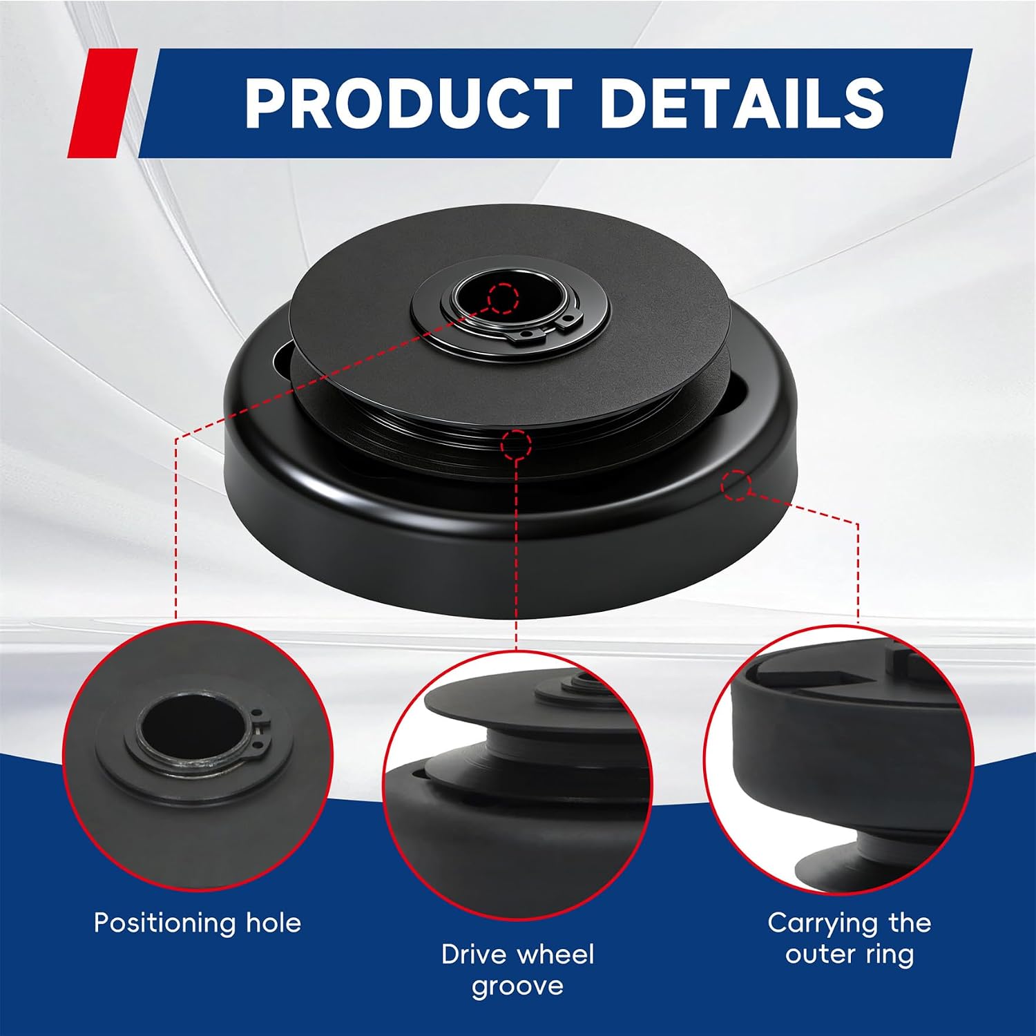 Gokart Centrifugal Clutch 3/4" Bore 3/16 Key Way Belt Drive Replacement for Go Kart Parts Mini Bikes