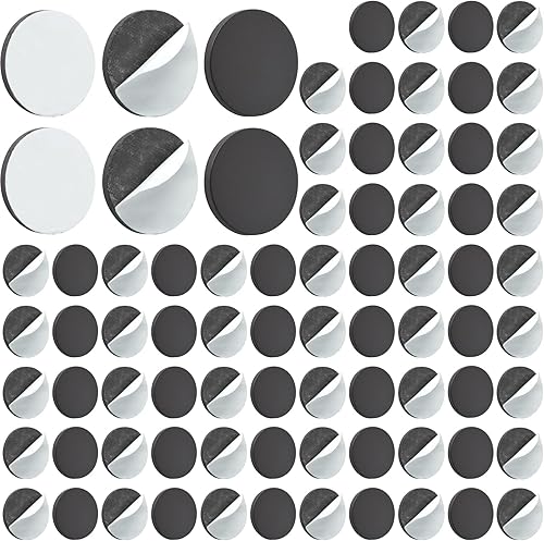 Puntos magnéticos con parte trasera adhesiva, círculos magnéticos fuertes, cuadrados magnéticos planos de goma, puntos magnéticos adhesivos para la