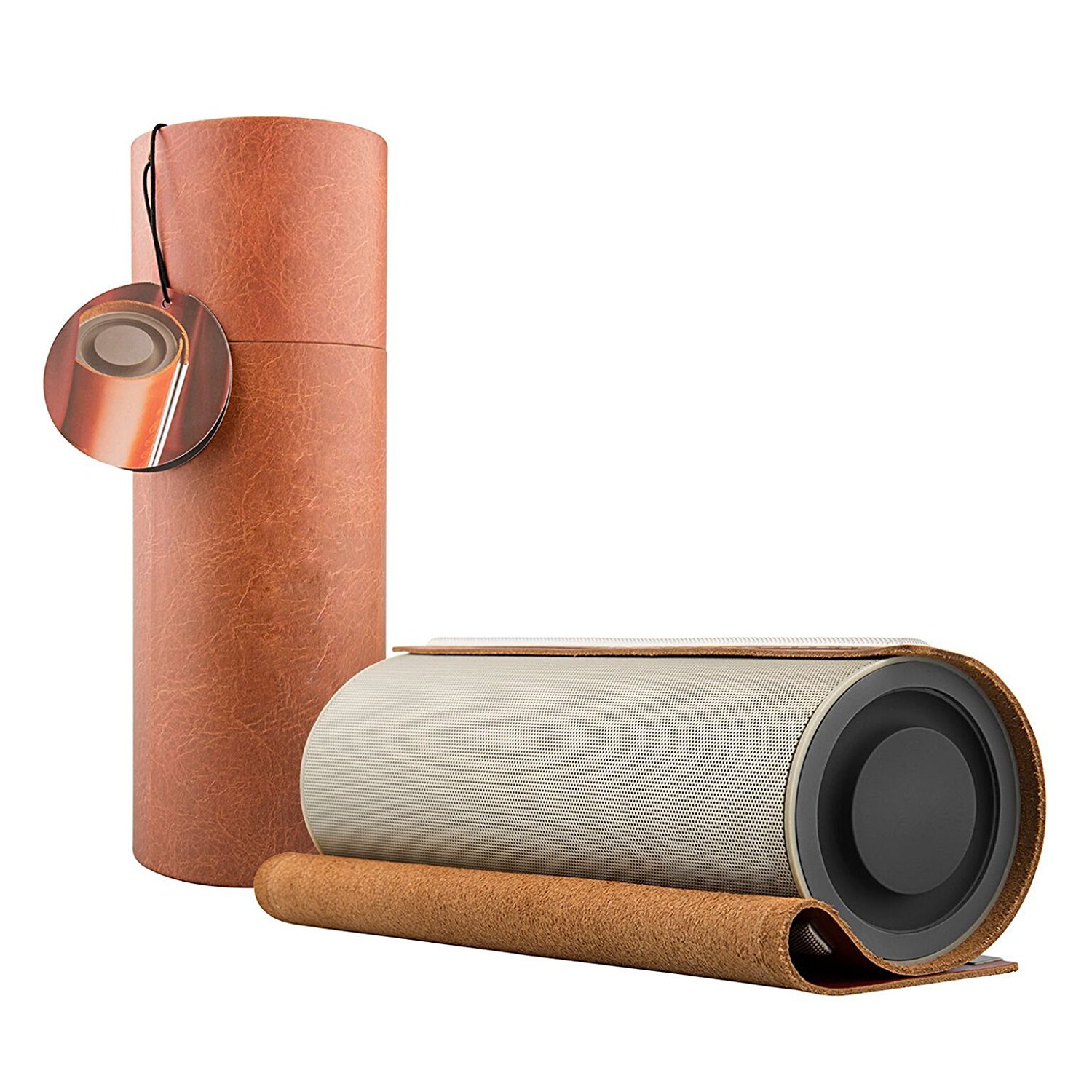 Segsi X03 Super Bass Portable Wireless Leather Bluetooth Speaker,CSR Bluetooth 4.0,10+ hours Playtime,for iPhone,iPad, iPad Pro, Android phone (Retro Brown)