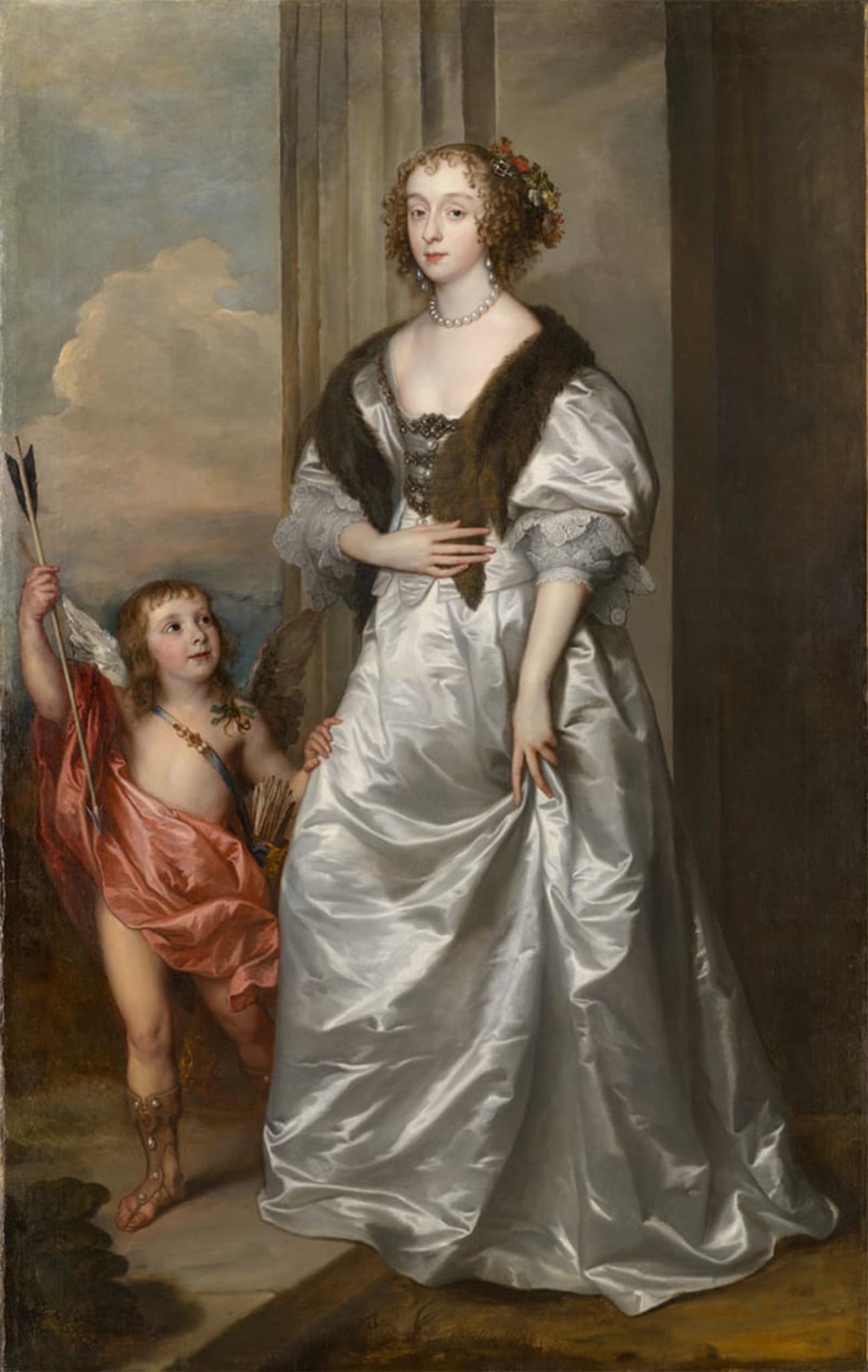 ARTXLXXBN Famous Art Print Poster Vintage Wall Art Lady Mary Villiers Later Duchess of Richmond and Lennox by Anthony Van Dyck Canvas Art Poster for Home Decor 60x90cm
