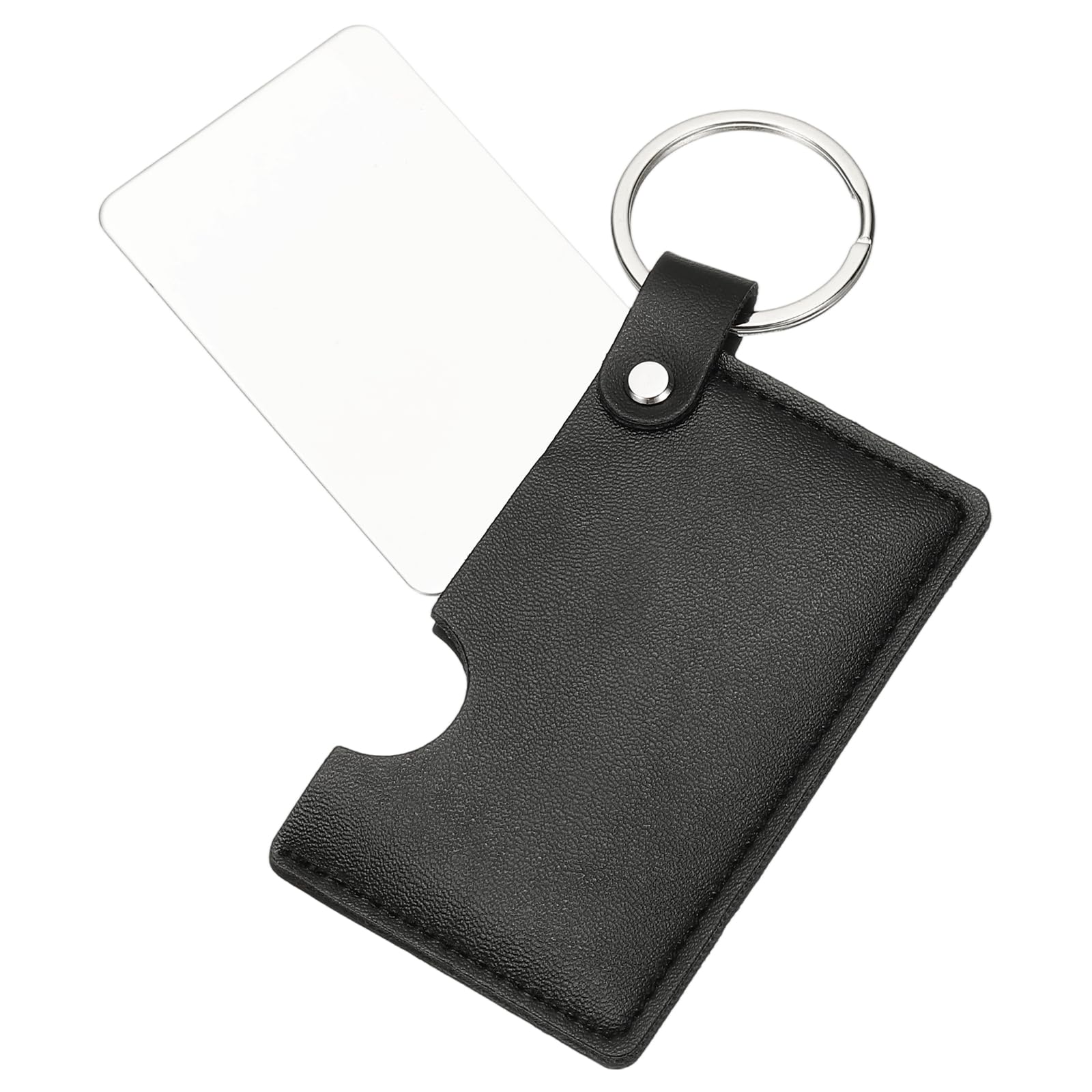 uxcell Small Rectangle Pocket Mirror for Purse, 2 x 3.35 Inch Stainless Steel Compact Makeup Mirror with Leather Case, Travel Mirror Handheld Mirror for Women, Girls, Purse, Gift(Black)-image-32