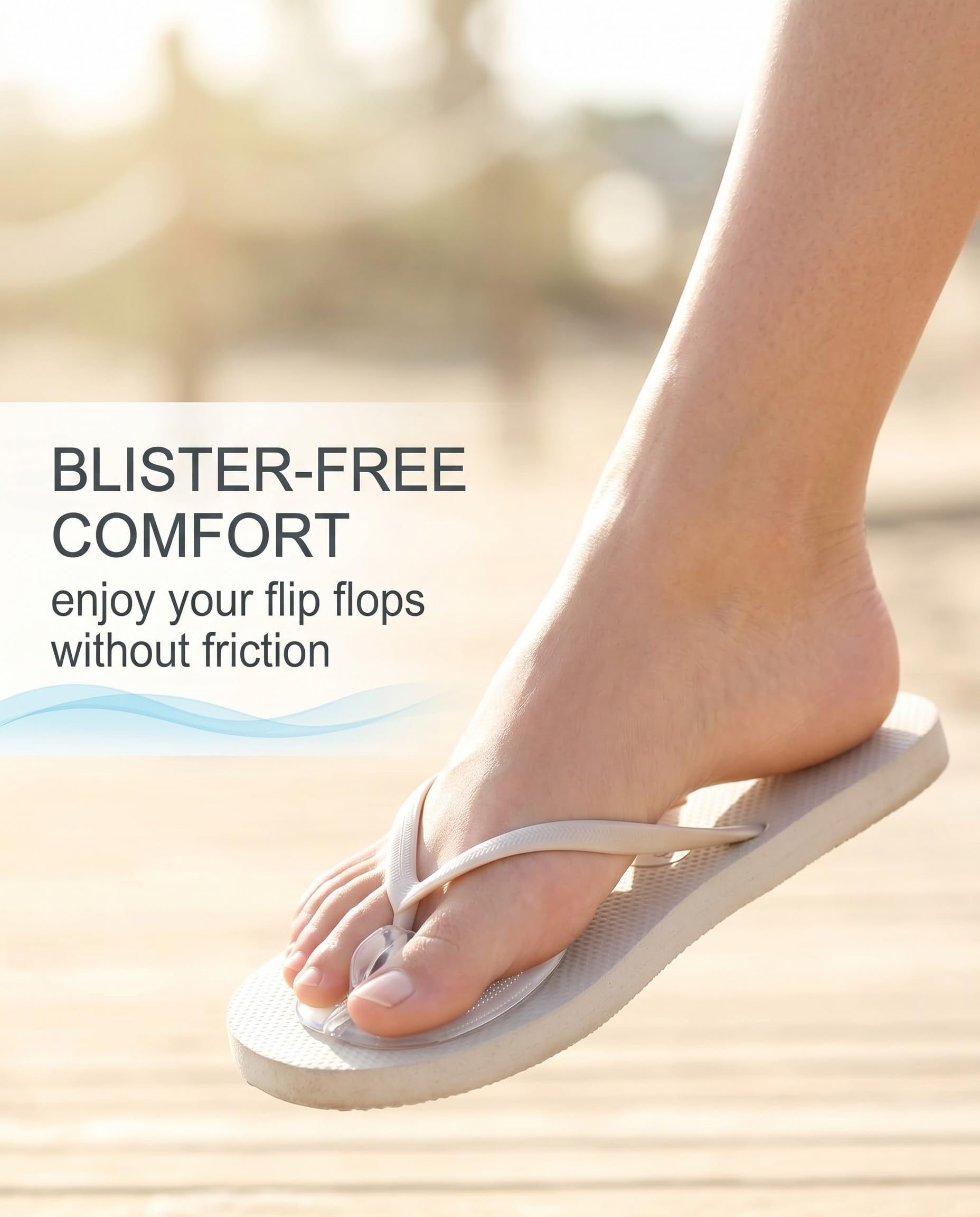4 Paar Zehenschutzkissen Silikon Gel für Flip Flops & Sandalen – Rutschfest, Anti-Reibung gegen Blasen & Schmerzen