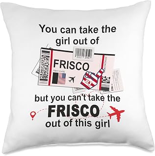 Flight Ticket Frisco - Girl from Frisco Boarding Pass Throw Pillow
