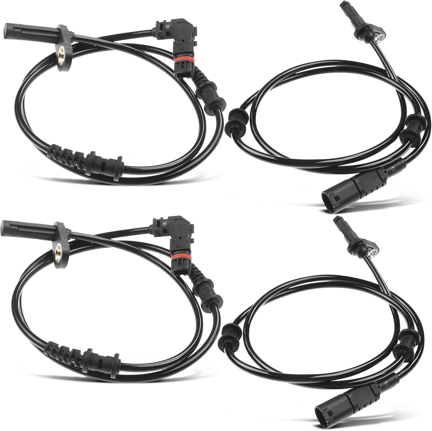 A-Premium Front and Rear ABS Wheel Speed Sensor Compatible with Mercedes-Benz Models - SL500 2003-2006, SL55 AMG 2003-2008, SL550 2007-2012, SL600 2004-2011, SL63 AMG, SL65 AMG, SLR McLaren, 4-PC Set