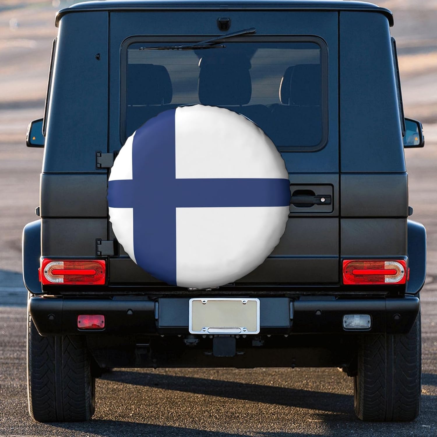Finnish Flag Print Tire Cover Universal Spare Wheel for Trailer Rv SUV Truck Camper Travel Accessories