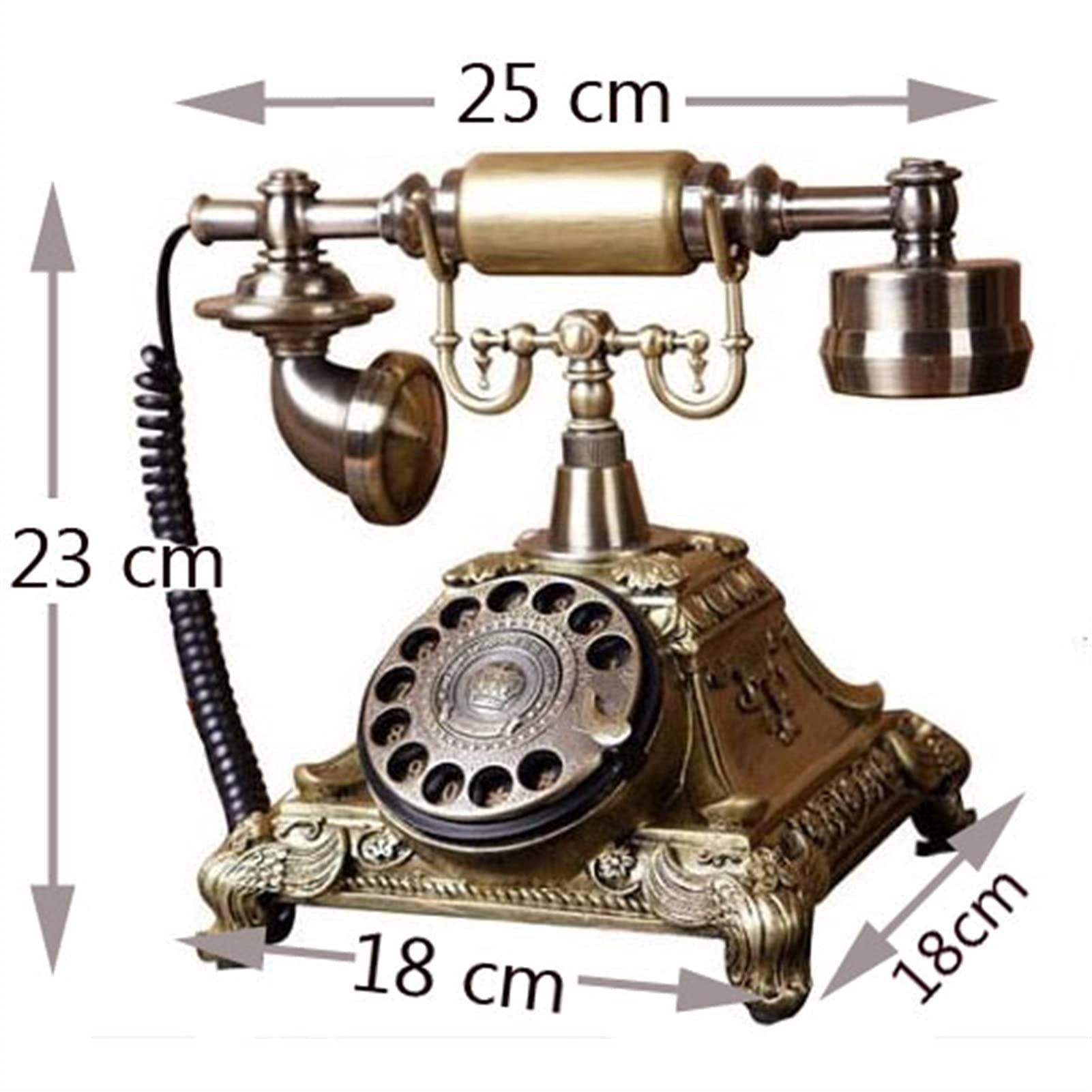 Téléphone à Cadran rétro, Mode européenne à l'ancienne, téléphone Fixe Vintage, Cadran tournant, téléphones Anciens, téléphone Fixe pour Bureau, Maison, hôtel, fabriqué en résine, téléphone nostalgi