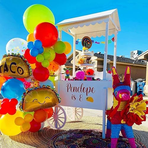 Miniatura 4 de 2 globos de aluminio de Mylar grandes de taco mexicano, decoración de fiesta temática de fiesta de baby shower