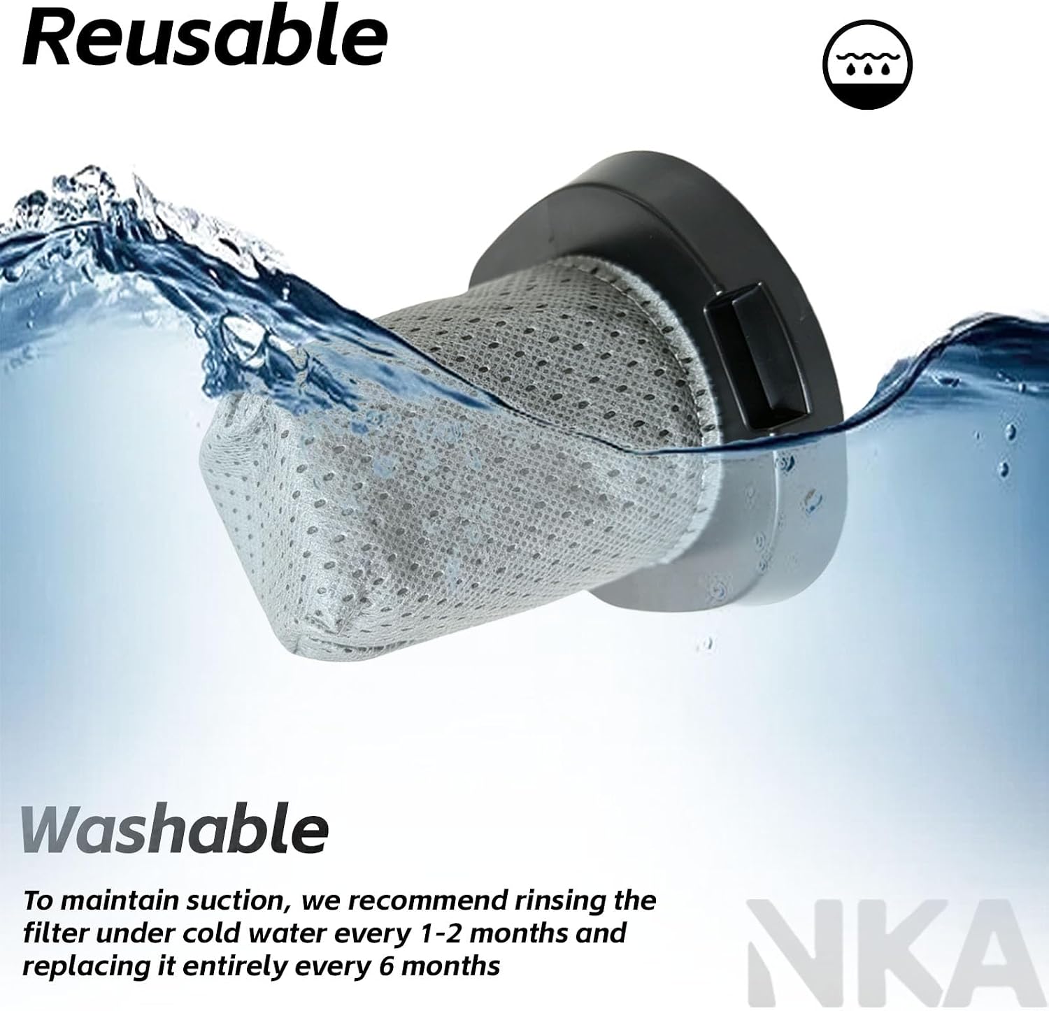 2-pack Dust Cup Filter Replacement for Dirt Devil F25 F-25 2SV1102000 3SV0980000 compatible with Dirt Devil SD20000 Simpli-Stik / 083405 M083405 Versa Power Stick Vac Vacuum Cleaner