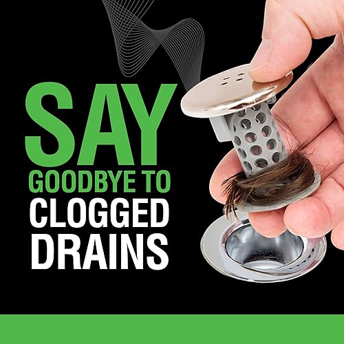 Miniatura 2 de SinkShroom Protector Revolucionario de Drenaje para Lavabo de Baño Atrapapelos, Filtro, Capturador, Edición Níquel