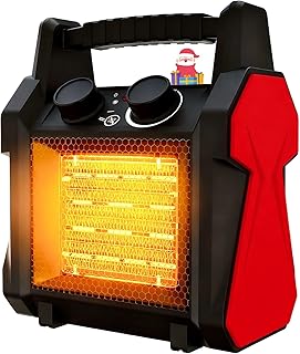 Outdoor Heaters for Patio, 1500W Garage Heater with Overheat Protection, 3S Fast Heating Electric