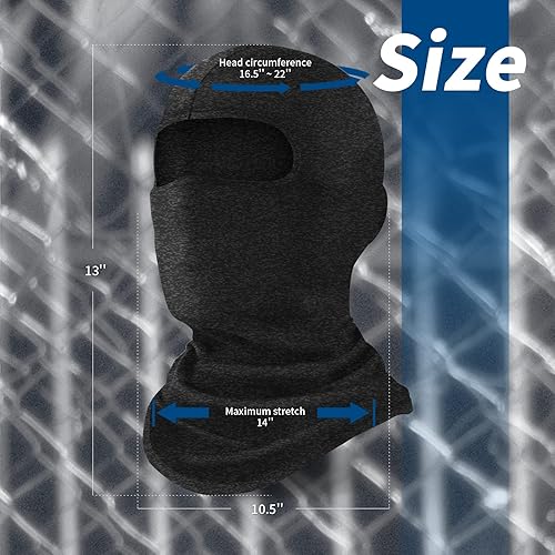 Miniatura 59 de YESLIFE Máscara de esquí, máscara facial para hombres y mujeres, esquí, snowboard, motocicleta, protección UV y protección contra el viento 6 Negro