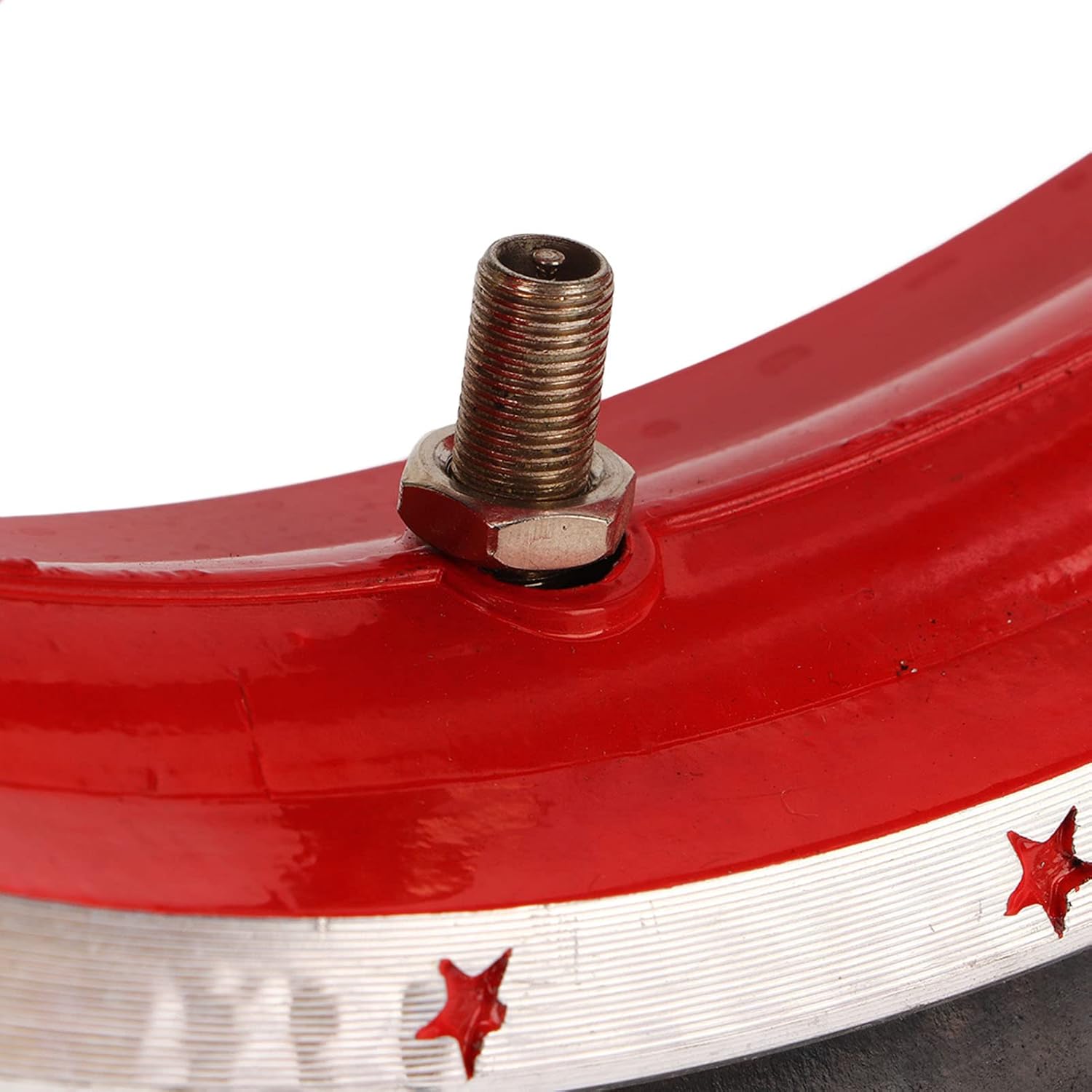 Dirt Bike Rear Wheel Rim Tyre Set Nonslip Wearproof 2.5‑10in Assembly for Off Road Pit Bikes, Durable Rubber Metal