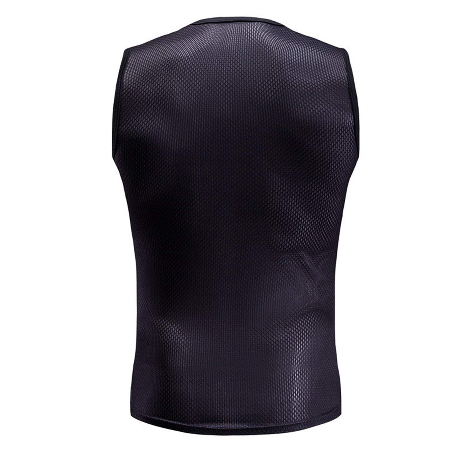 Mens Cycling Vest Men Summer Sleeveless Bike Jersey Vests Biking Running Sport Vests Shirt Top Breathable,Quick Dry Black