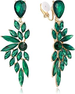 BriLove Clip-on Earrings for Women Bride Bridesmaid