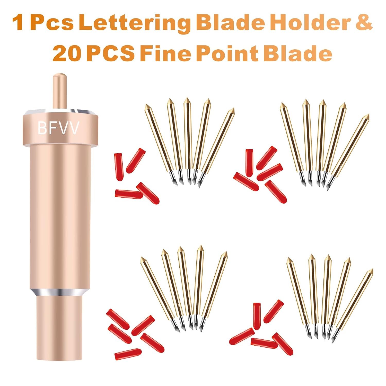 20 Pcs Premium Fine Point Blades + Housing, Compatible with Cricut Maker 3/Maker/Explore 3/Explore Air 2/Air/One, Cut Glitter Vinyl,Cardstock,Car Film,Paper,PVC,Adhesive Foil,Vellum