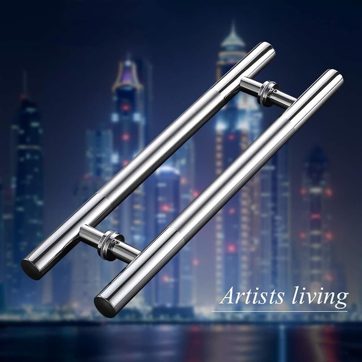 Brushed Stainless Steel Round Tube Handle/Office Glass Door Push-Pull Handle/Sliding Wooden Barn Door Handle-8 Sizes (Size : 1200x800x38mm)