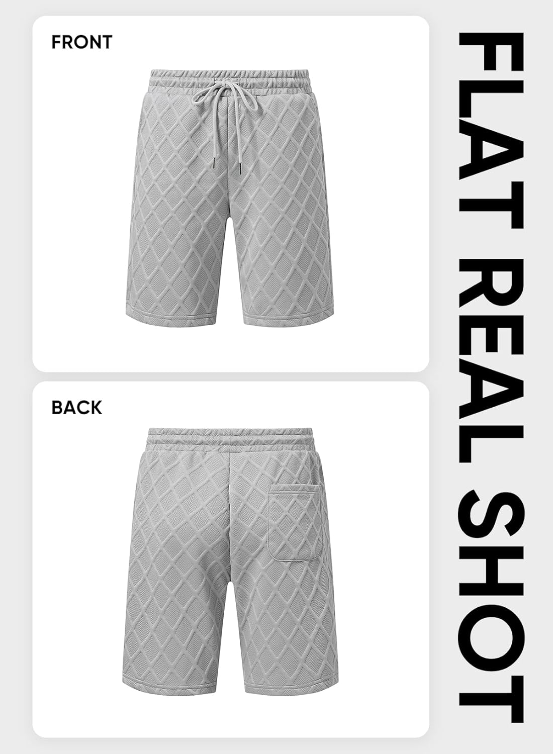 JMIERR Mens Sweat Shorts Drawstring Summer Beach Stretch Texture 7 inch Running Shorts with Pocket - Image 8