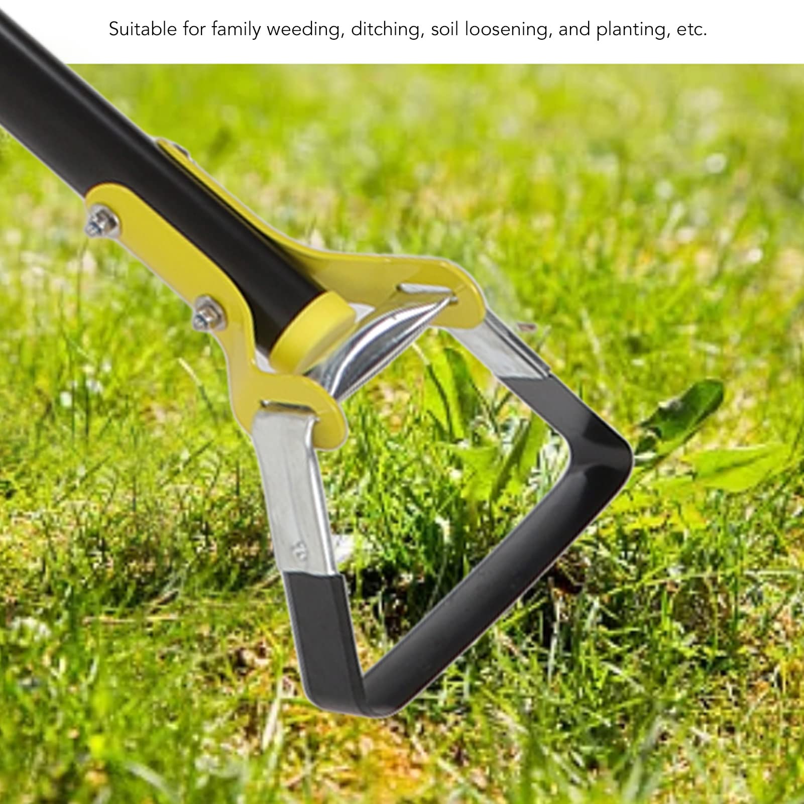 Hula Hoe 4.76 pies de Longitud de Acero Inoxidable Azada de deshierbe de fácil Montaje para plantación de Suelo Azada de jardín Azada de Estribo Azada de Pelea