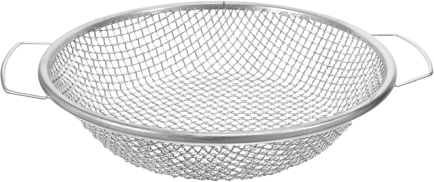 Soil Sifter and Fine Mesh Stainless Steel with Dual Handles for Precise Particle Separation, Easy to Clean Round Garden Sieve for Dirt and Sand Screening in Gardening and Lab Use