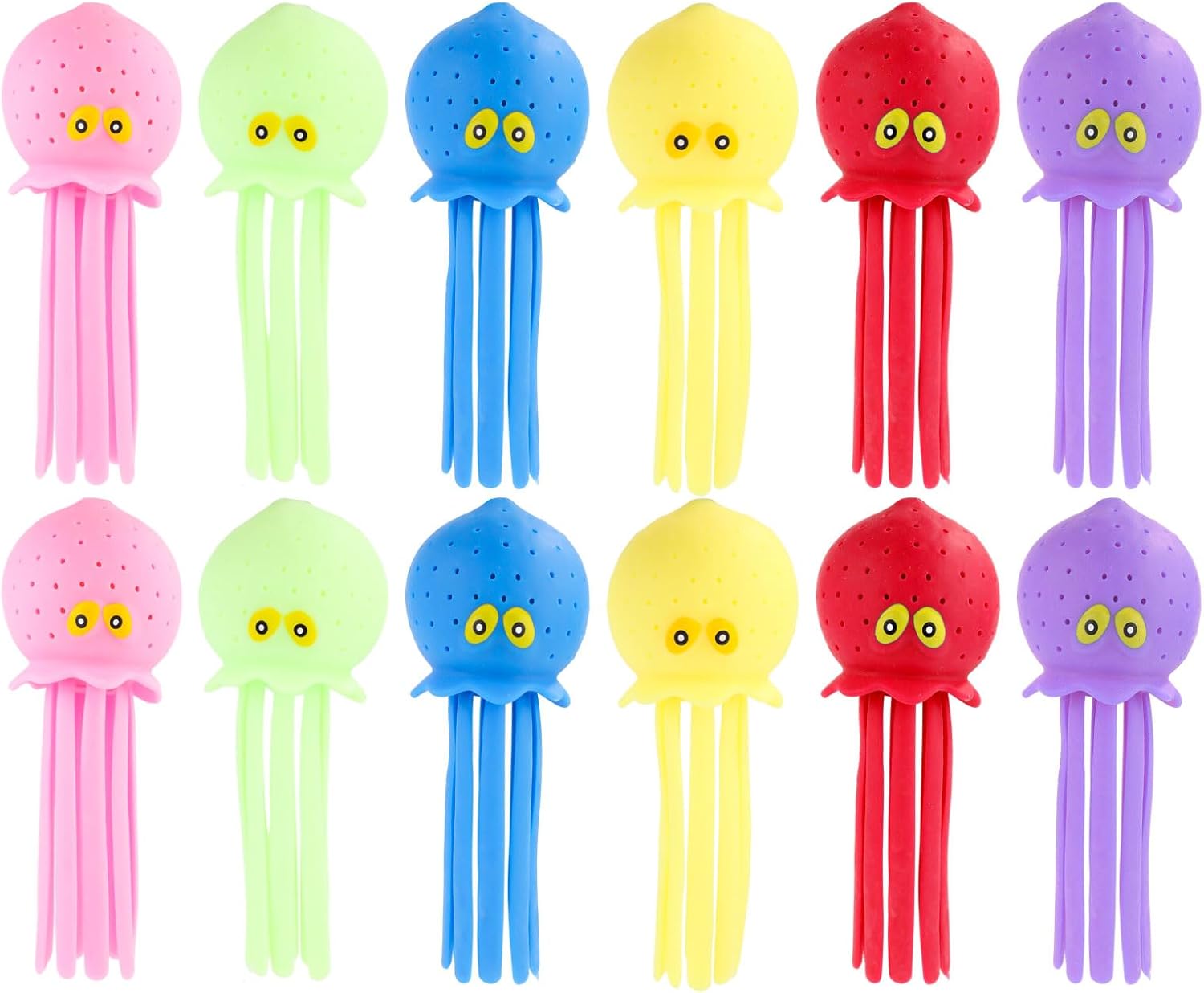 12pcs Octopus Water Balls, Multi-Color Sensory Bath Toys Cute Water Splash Balls Floating Pool Toys for Boys and Girls