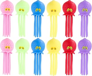 12pcs Octopus Water Balls, Multi-Color Sensory Bath Toys Cute Water Splash Balls Floating Pool Toys for Boys and Girls