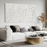 SHEYOYE White Minimalist Wall Art | Canvas Painting, Butterfly Modern Abstract Art Wall Decor for Bedroom, Living Room and Office Hallway Wall Decor 24