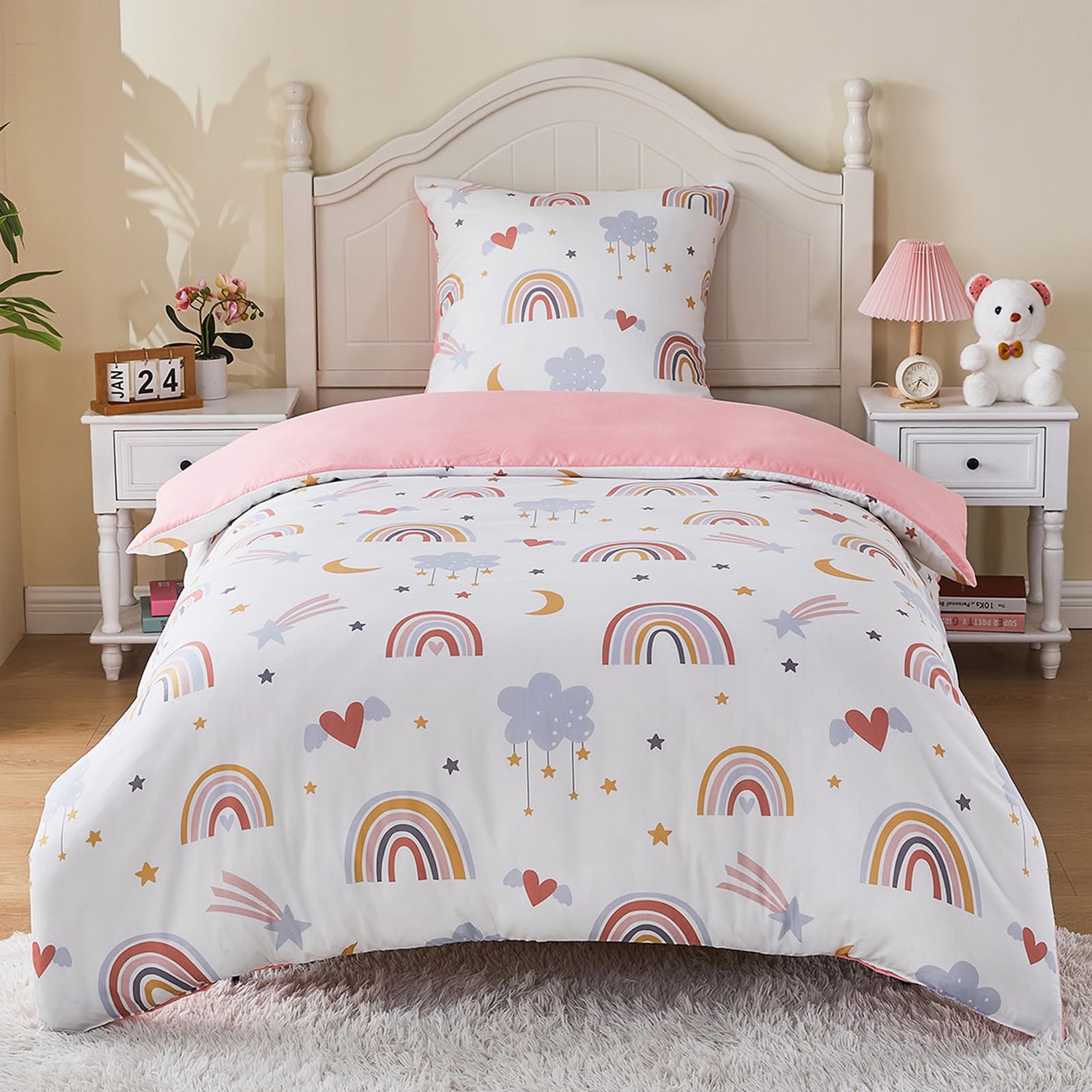 MALITING Kinder Bettwäsche Set 135x200 - Microfaser Bubu Dudu Design