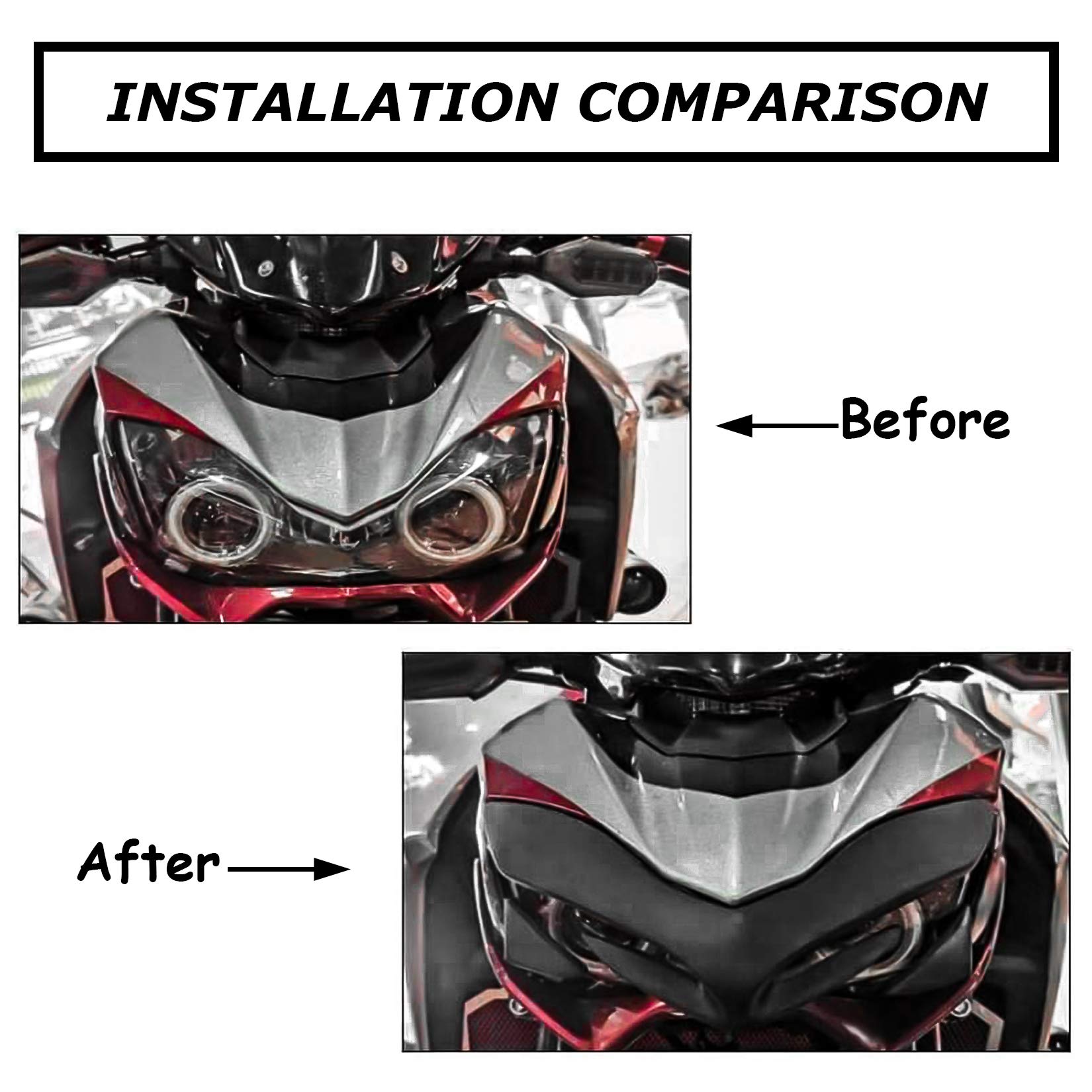 PSLER® Copri Naso Carenatura Anteriore Moto per Z900 2017-2019 (Nero)