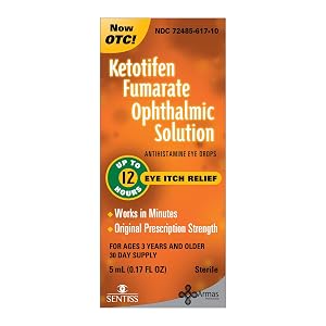 Armas Allergy Eye Drops Itch Relief Works in Minutes Relief for Up to 12 Hours Prescription Strength Ketotifen
