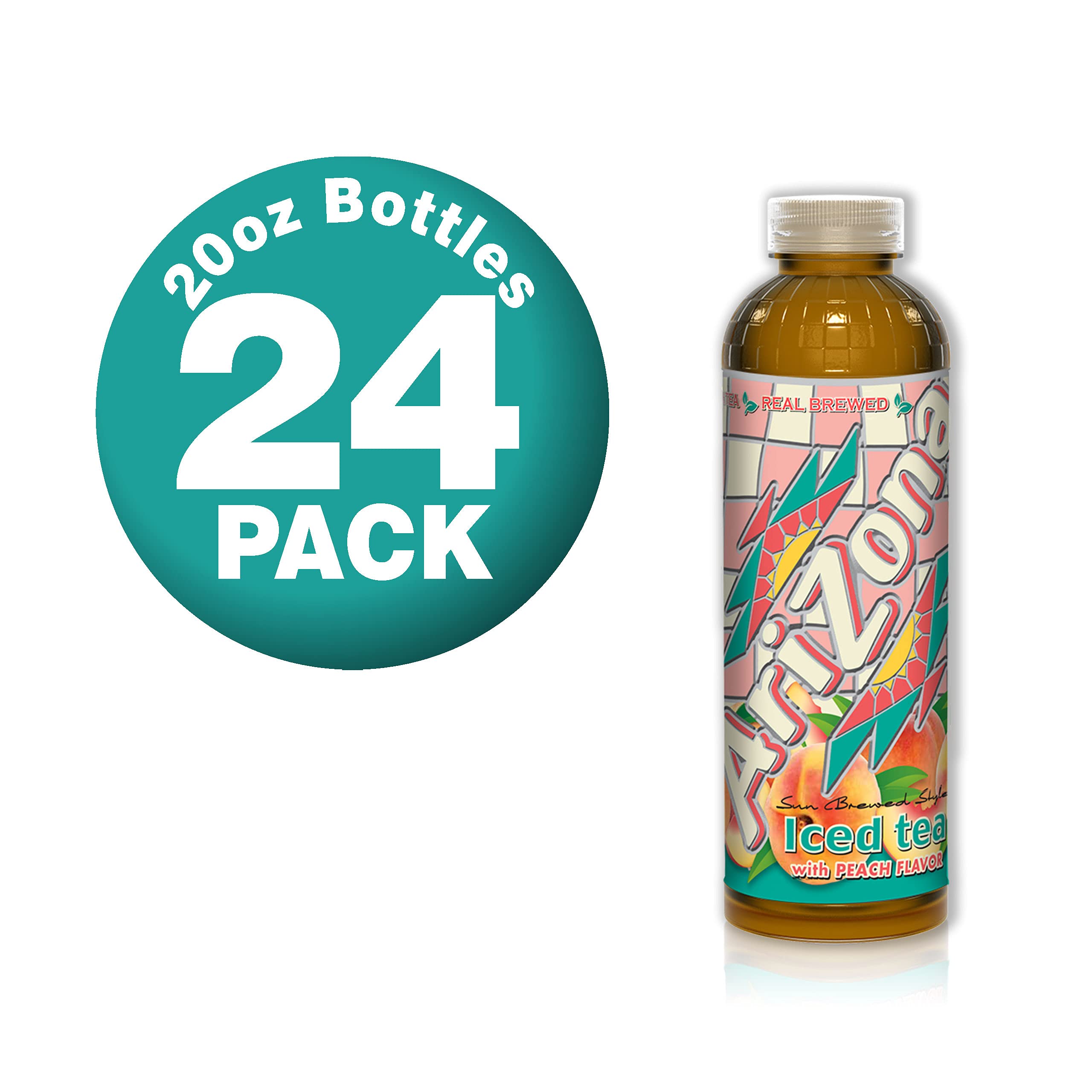 Amazon.com : AriZona Peach Tea, 20 Fl Oz (Pack of 24) : Grocery