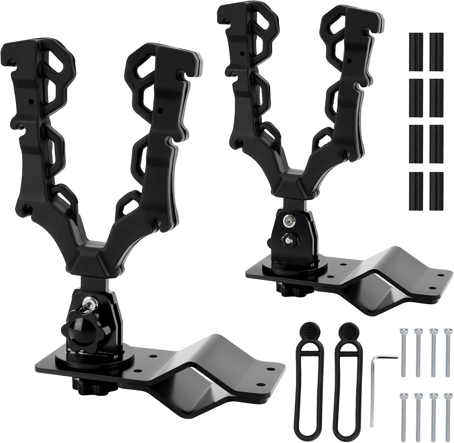 ATV Single Gun Rack, Hunting Tool Holder Mount for Bows/Axes/Shovels/Hunting Rifles, Compatible with ATV UTV Golf Cart Mobility Scooter