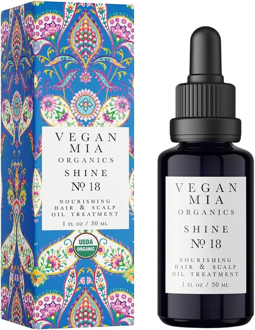 Vegan MiaUSDA Organic Rosemary Oil for Hair Growth with Castor Oil & Jojoba Oil - Intense Nourishment to Get Healthier, Thicker, More Lustrous Looking Hair Naturally, 1 fl oz