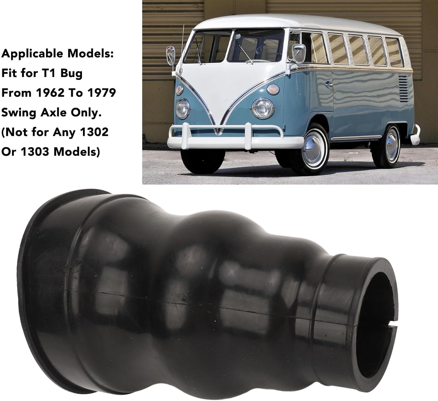 Split Axle Boot Set, Compatible with VW T1 Bug Beetle 1962-1979, Durable Protective Rear Swing Axle Boot Kit, Easy Installation, High Strength Material 111598021A