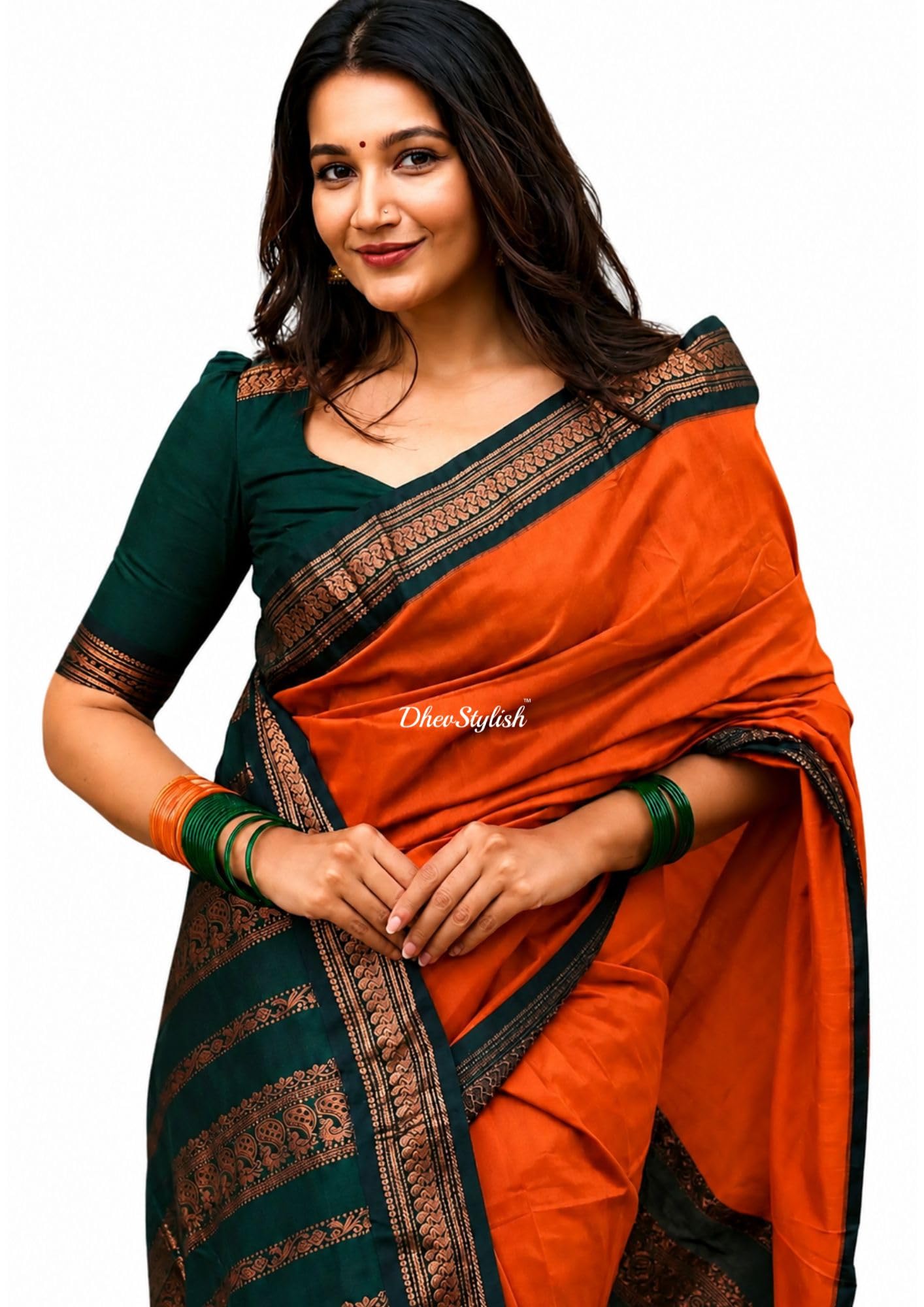 Kalyani Cotton Saree for Women Original | Pure Kalyani Cotton Saree with Zari Border Tassels & Blouse | Kalyani cotton saree original-image-27