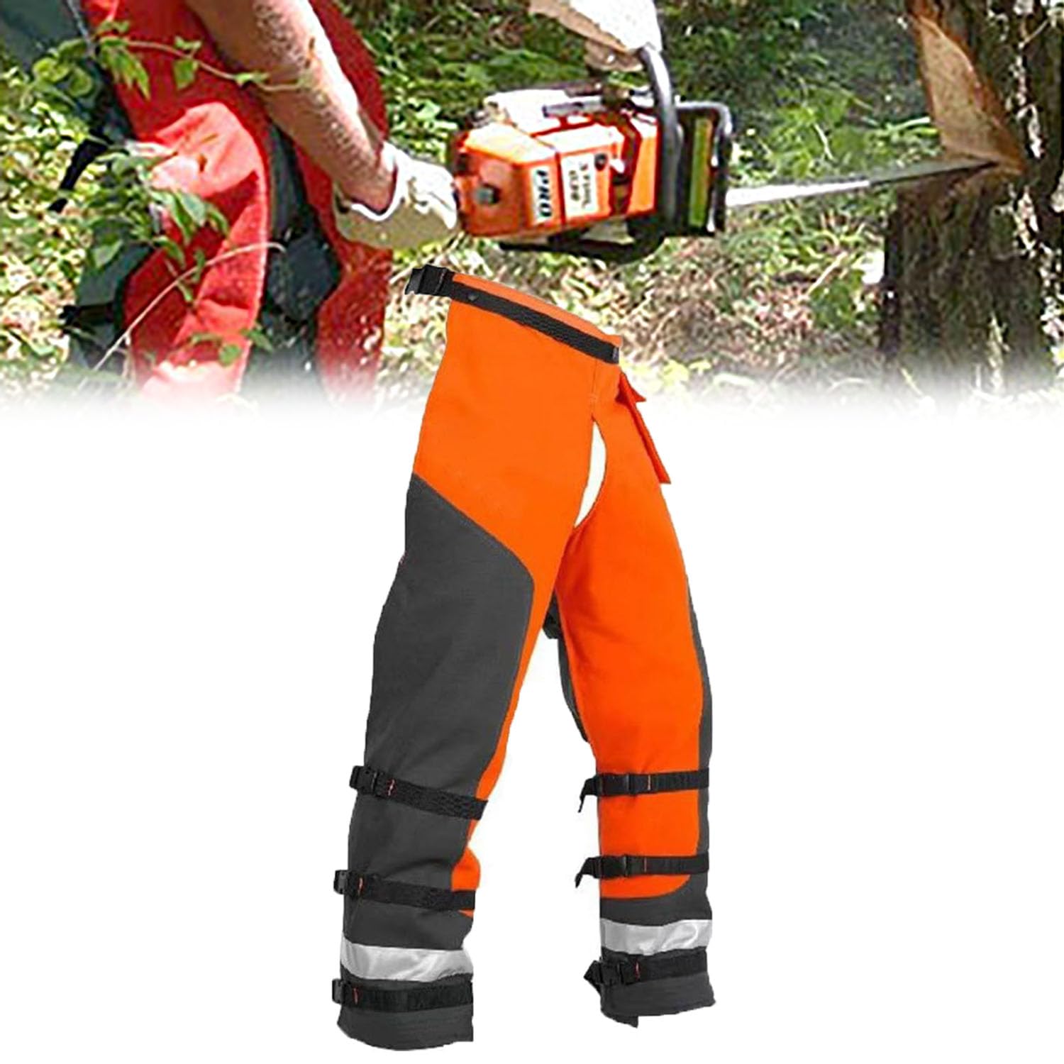 COYEUX Pantalones Protectores para Motosierra de 9 Capas, Pantalones de Trabajo para Motosierra, cinturón Ajustable, Seguridad de Registro anticorte, para Cortar y Registrar