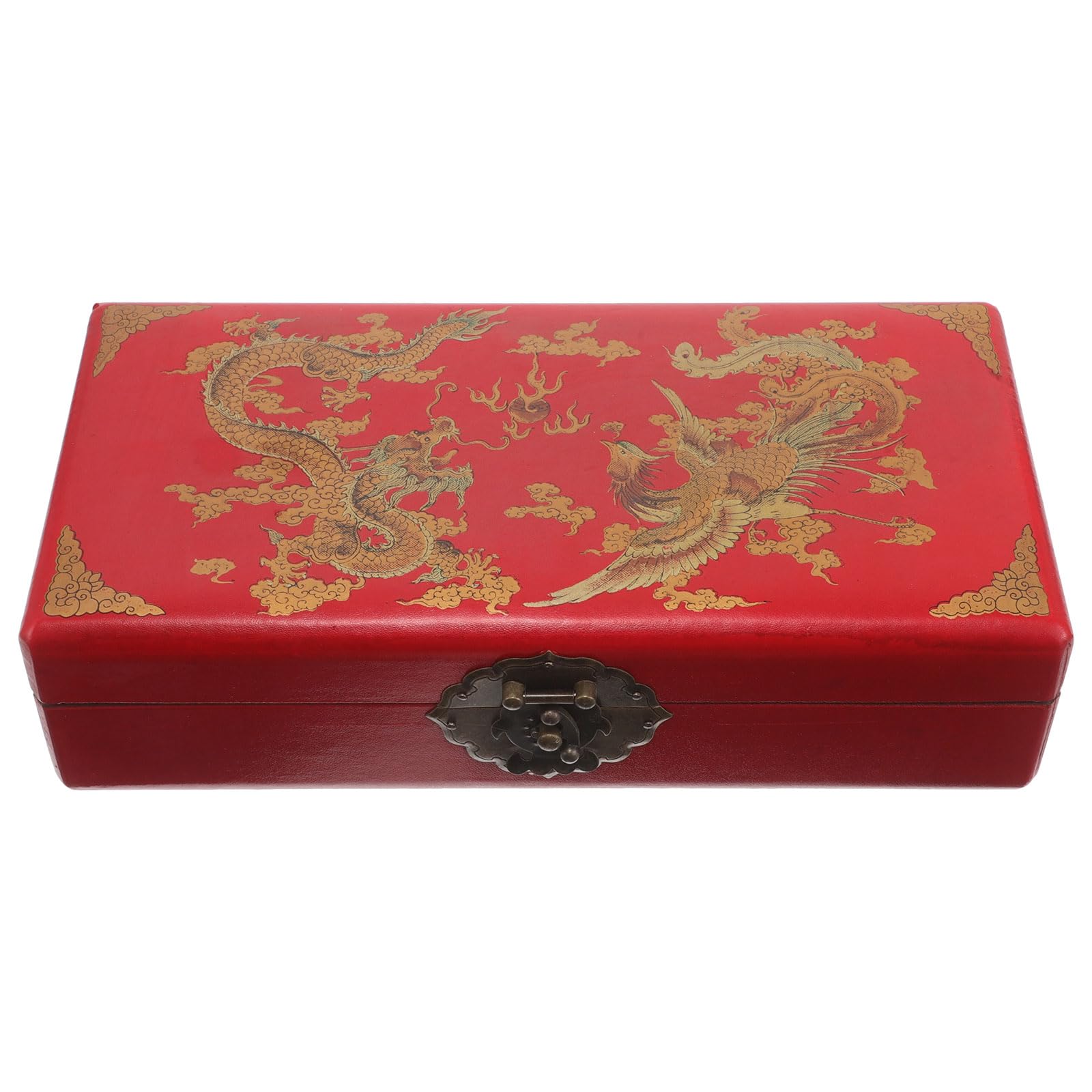 NOLITOY Portagioie Vintage in Legno Scomparti Interni, Scatola Portaoggetti Compatta per Gioielli, Organizer Salvaspazio per Uso Quotidiano e Regalo Elegante