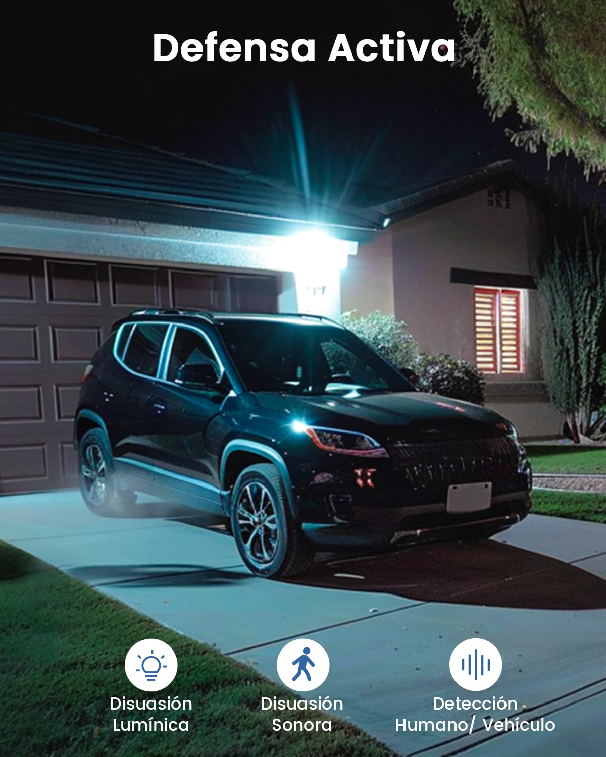 aosu 3K 5MP Cámara Vigilancia Exterior Solar, WiFi Cámara de Seguridad Inalámbrico con Batería, 360° PTZ Panorámica, Seguimiento Automático, Alertas de Movimiento, Audio Bidireccional, 2pz