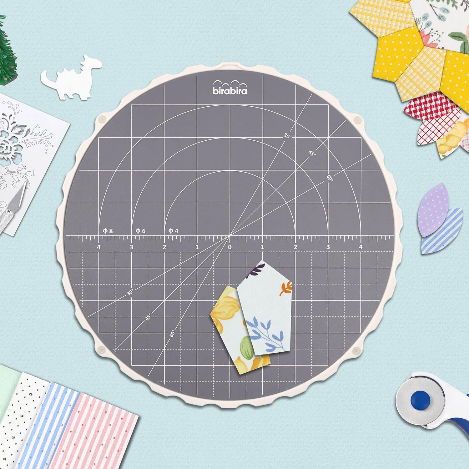 Bira Rotating Platform & Cutting Mat 10" for quilting, paper crafting, painting and cake decorating