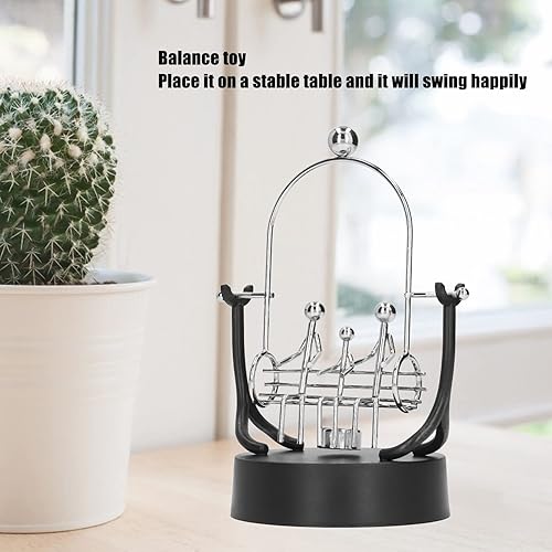 Miniatura 4 de Juguete de equilibrio artístico, juguete de equilibrio de robot de acero, juguete de equilibrio perpetuo de metal descompresivo, movimiento de