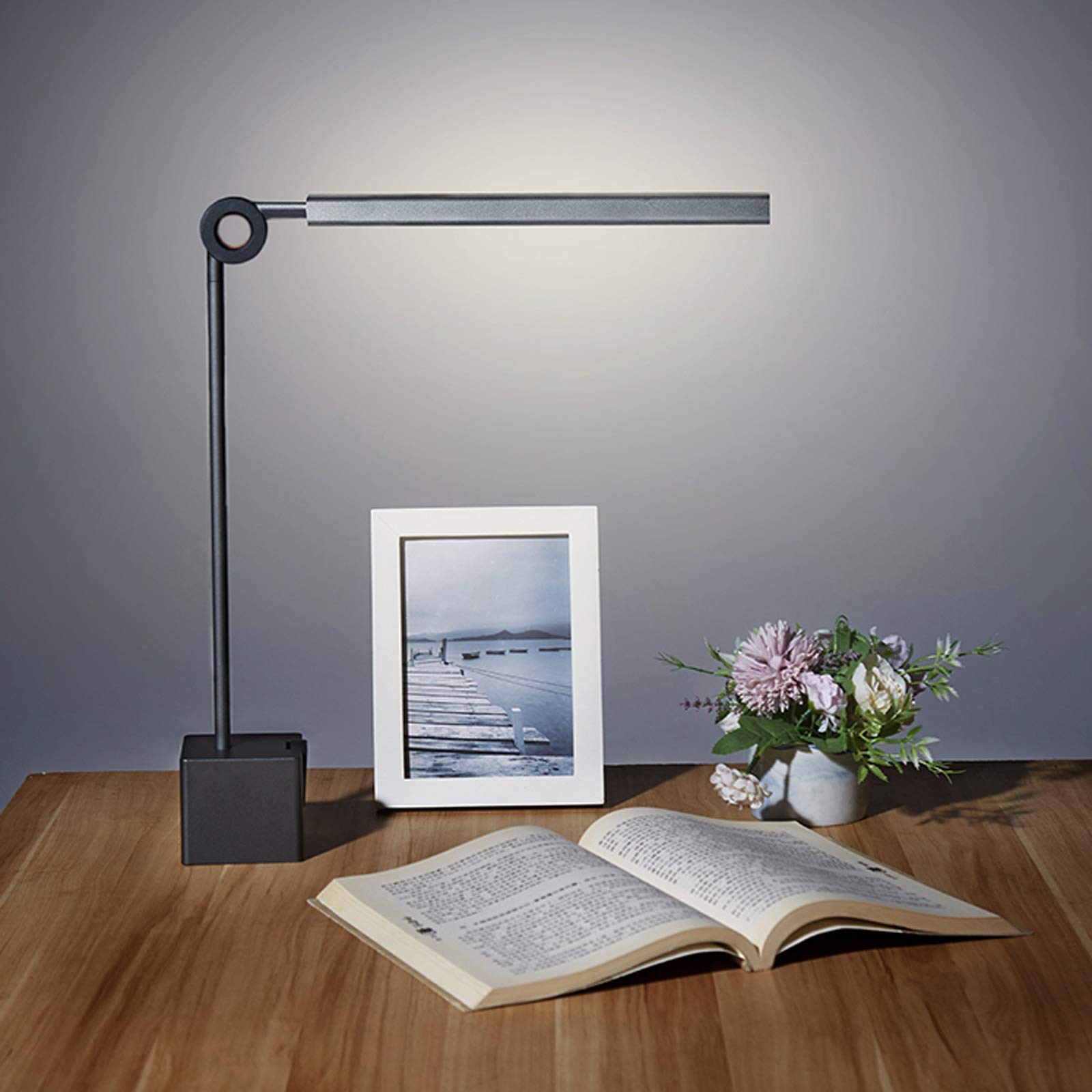 Lampa stołowa do czytania Kreatywna lampa biurkowa LED 10W Ściemniana lampa biurkowa, przełącznik przycisków, minimalistyczna składana lampa do czytania, studiowania, pracy lampka biurkowa