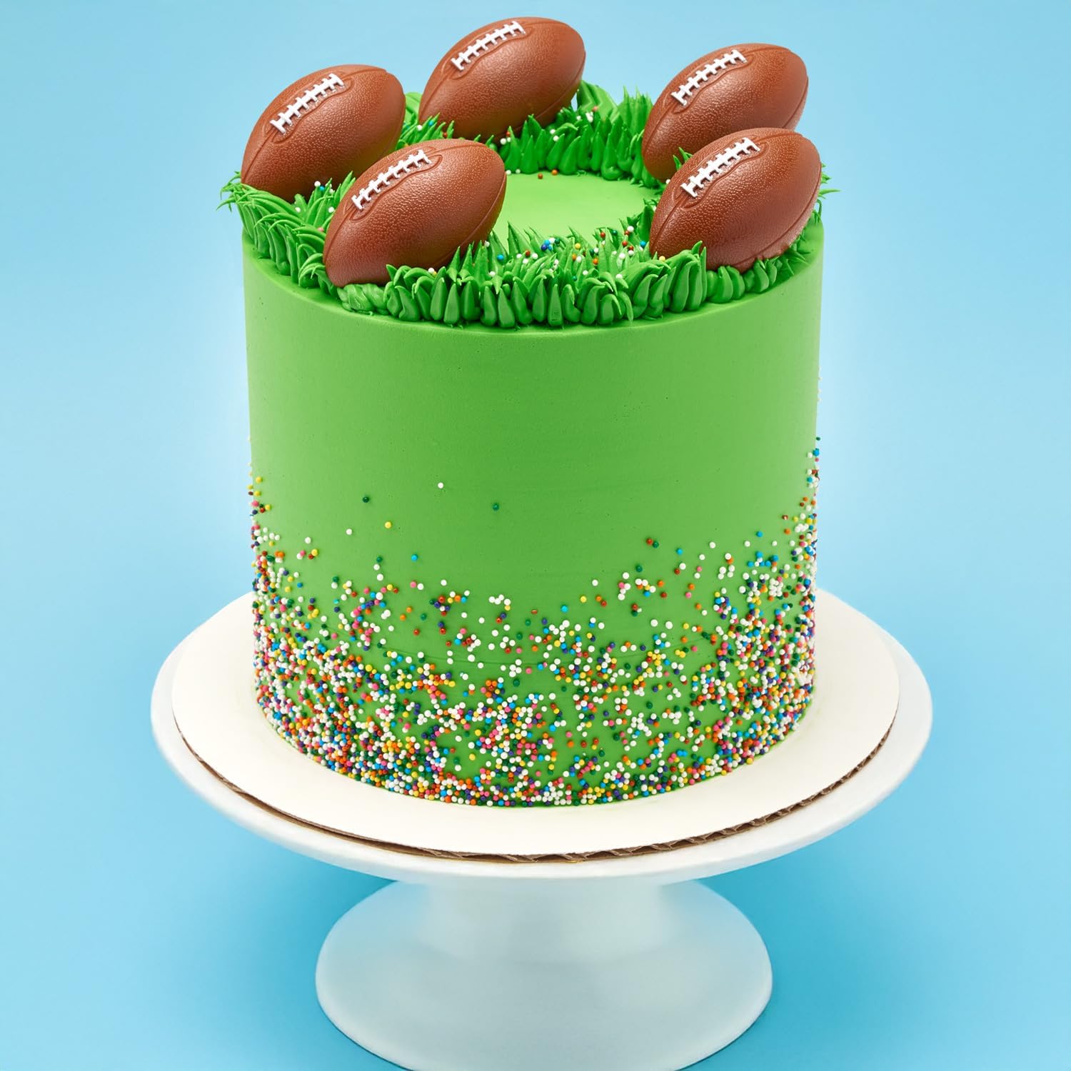Football Cupcake Decoration Toppers | 24 Pack Party Cake Rings